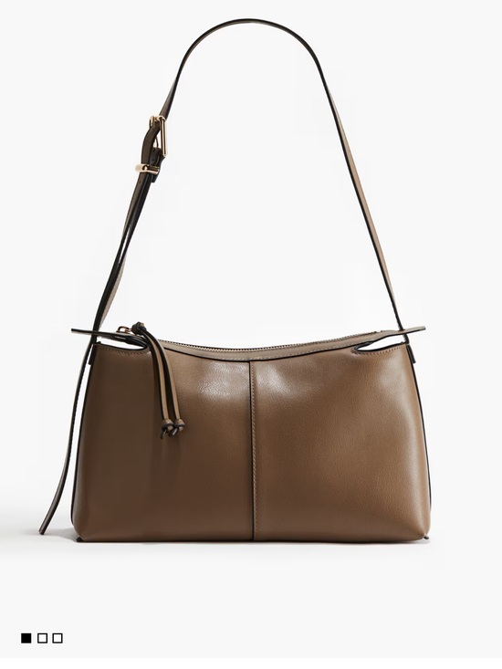 H&M Handbags - H&M NWT Taupe faux Leather Shoulder Bag and adjustable crossbody purse
